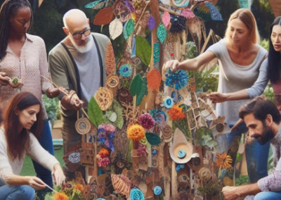 Recyle-art-team-building